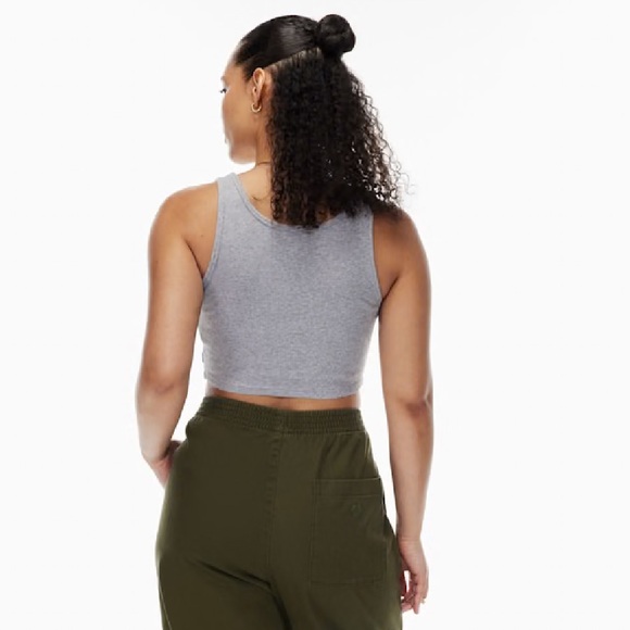 TNA Heather Gray Ribbed Tank Top - Picture 3 of 4